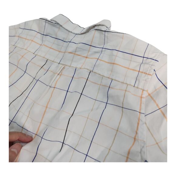 B by Brooks Brothers Classic Fit Short Sleeve Dress Shirt Big Boys 14 Y Plaid - Picture 7 of 8